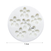 Molde Silicona Flores Funky x 6